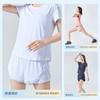 Shorts Esportivos Anti-corrida de Luz Falsos de Duas Peças de Secagem Rápida Calças de Fitness Confortáveis com Sensação de Gelo Verão Soltas Respiráveis Calças de Corrida Yoga