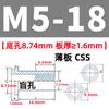 Tornillos Remachables Cónicos de Acero Inoxidable Columna de Tuerca Ciega con Estría Hexagonal Css/Csos-M3M4M5M6 Alta Resistencia