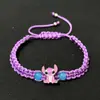Pulseira Mais Vendida na Amazon Transfronteiriça para Crianças, com Stitch e Angel, Pulseira Tecida à Mão, Atacado Direto do Fabricante