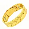 Pulsera Magnética de Cobre Rojo Antigua Más Vendida Moda Retro Patrón de Escamas de Pescado para Hombres Pulseras Desmontables para Parejas Venta al por Mayor de Fábrica