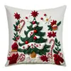 Funda de Almohada Transfronteriza de Amazon Tema Clásico de Árbol de Navidad Reno Muñeco de Nieve Estampado Funda de Almohada Decorativa para Sofá Coche