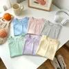 Popular Camiseta de Color Bloque de Secado Rápido para Niñas, Nuevo Estilo de Verano, Malla Transpirable de Manga Corta, Camiseta Básica Casual Multicolor para Bebés