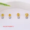 Ouro 18K Banhado Conserva Cor Pequenas Contas de Ouro Esfera Oca Furo Passante Cobre Banhado Ouro Real Contas Soltas Acessórios para Joias DIY Contas Espaçadoras Joias