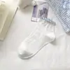 Calcetines de Verano 2026 Estilo Nuevo Algodón Media Pantorrilla para Mujer Estilo Japonés Malla Transpirable Patrón de Corazón Calcetines Casuales
