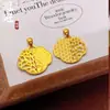 Joyería de Cobre Chapado en Oro con Diseño de Rosa Grabado, Colgante de Trébol de Cristal de Hielo para Mujer, Collar de Cierre Ruyi Semi-Hueco con Nudo de Bambú de Lujo Ligero
