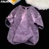 Camiseta Holgada de Manga Corta Tie-Dye Transfronteriza para Hombre, Top Casual Versátil de Estilo Coreano de Moda para Verano, Nueva Camiseta Sorona