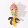 Colgante Pequeño de Carpa Móvil Chapado en Cobre y Oro Transfronterizo Europeo y Americano para Colgante de Joyería de Moda DIY para Mujer de Alta Gama