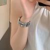 Adequado para applewatch Apple Watch iwatch78 geração pulseira de metal com corrente dupla punk retrô personalidade homens