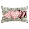 Fundas de Almohada Personalizadas para el Día de San Valentín Transfronterizas, Decoración de Atmósfera Festiva, Fundas de Cojín para Sofá del Hogar, Fundas de Cojín en Forma de Corazón para Dormitorio