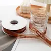 Fita de Malha Cetim Média Fita Inglesa Fita para Embalagem de Buquê Floral Amarração de Bolo Materiais Florais Atacado DIY