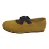 Bailarinas Retro de Tira Cruzada Estilo Ballet 2026 Verano Nuevos Zapatos de Punta Baja y Punta Dividida Mocasines de Suela Suave