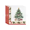 Árvore de Natal Festa de Natal Pratos de Papel Descartáveis Decoração Festiva de Festa Pratos de Papel Copos de Papel Suprimentos para Decoração de Mesa