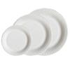 Suministro Directo de Fábrica Plato Blanco para Jardín de Infancia Plato Pintado a Mano Plato para Barbacoa Plato para Pastel Recubierto Desechable Plato Redondo de Papel