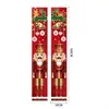2026 Nuevo Pareado Navideño Fiesta Papá Noel Árbol de Navidad Decoración Colgante de Puerta Arreglo de Escena Bandera Colgante Exterior