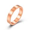 Anillo de acero de titanio de 4 mm con estilo neutro y frío transfronterizo, sencillo, sin decoloración, con acabado mate cepillado, para hombres y mujeres.