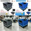 Caja de plástico para palets extragrande y gruesa, caja de plástico para carretilla elevadora, caja de plástico plegable