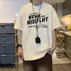 Camiseta de Manga Corta para Hombre Verano 2026 Nueva Marca Americana de Moda Ins Moda Holgada y Versátil Cuello Redondo Camiseta Casual Ropa para Hombre