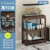 Soporte de exhibición de piedra, soporte para pecera, base, mesa auxiliar, mesa de rincón, soporte para plantas, sala de estar de madera maciza de pie