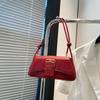 Bolso de Mujer Diseño Patrón Cocodrilo Bolso de Hombro para Viajero Explosivo Nuevo Estilo 2025 Elegante a la Moda Bolso Bandolera Pequeño Fragancia
