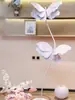 Decoração de Atmosfera para Quarto de Casamento Roxo, Nova Decoração de Cortina para Sala de Estar e Quarto de Casa Nova de Casamento, Guirlanda Longa com Caractere de Felicidade Dupla e Borboletas para Casamento