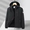 23516 # Chaqueta para Hombre Primavera y Otoño 2024 Nueva Casual Talla Grande Sudadera con Capucha Chaqueta Cortavientos e Impermeable Estilo Especial