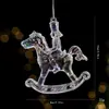 2026 Novo Quebra-Nozes de Natal Transparente Iridescente Ornamento Pendurado de PC Decoração de Árvore de Natal DIY Adereço Ornamento Pendurado de Cristal