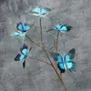 Decoração de janela de borboleta impressa em 3D, decoração de casa, adereços de fotografia, flores artificiais populares, ornamentos de flores artificiais para atacado transfronteiriço