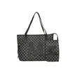 Bolsa Grande com Estampa de Letras 2026 Tendência Simples Casual Texturizada Bolsa de Ombro Retrô Bolsa Tote Duas Peças
