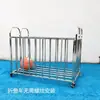 Cesta de almacenamiento de baloncesto de acero inoxidable voleibol acero inoxidable baloncesto almacenamiento práctica móvil plegable carro colocación combinación