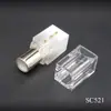 Nuevo tubo de lápiz labial blanco degradado cuadrado, moldeado por inyección, tubo plano de lápiz labial, tubo vacío, material de embalaje al por mayor
