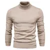 Outono e inverno novo suéter casual masculino de cor sólida pulôver comércio exterior suéter casual masculino de gola alta suéter transfronteiriço