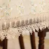 Mantel Transparente Estilo Francés para el Hogar, Resistente al Aceite y al Polvo, Tela Bordada, Mantel Lavable Calado, Mantel Rectangular Impermeable y Resistente al Calor
