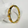 Joias Yongge Estilo Corte Retrô Europeu e Americano Pulseira de Flor Multicor com Óleo Gotejado Novo Estilo Chinês Pulseira de Fragmento Floral Esmaltado