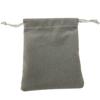 Bolsa de Terciopelo Gris Personalizada Banco de Energía para Teléfono Móvil U Disco Bolsa de Almacenamiento Digital Banco de Energía Audífonos Antipolvo Cierre de Cordón Bolsillo con Solapa Pantalones
