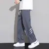 Pantalones de Seda de Hielo para Hombre Verano Delgados 2025 Nuevos Secado Rápido Sueltos Rectos Casuales Marca de Moda Pantalones Deportivos para Niños