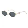 Novos Óculos de Sol de Metal Transfronteiriços, Estilo Retrô, Populares nas Redes Sociais, Adequados para um Look Natural, Podem Ser Adaptados com Lentes de Grau