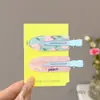 Pinza para el pelo de lunares de dopamina para mujer, Pinza lateral dulce y versátil, Pinza Bb linda, Pinzas de colores para flequillo y cabello, Pasador de moda