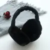 Fofos protetores de ouvido dobráveis e quentes em formato de hambúrguer para mulheres, portáteis, unissex, cor sólida, proteção de inverno contra frio e geada, protetores de ouvido de pelúcia extra grandes