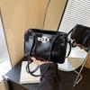 Bolsa Transversal de Ombro Casual 2025 Nova Moda Simples Fresca Retrô Nicho Retrô Bolsa Carteiro Bolsa Kelly para Mulheres