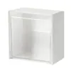 Caja de Almacenamiento de Baño Montada en la Pared con Tapa abatible Caja de Almacenamiento sin Taladrar Algodón Desmaquillante Bastoncillos de Algodón Gomas para el Cabello Organizador de Labiales