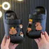 Chinelos infantis Boken de EVA para capivara para meninos e meninas, novo modelo de verão para banho, uso em banheiro interno, para bebês