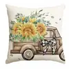 Fundas de Almohada Florales Personalizadas de Venta Caliente Transfronteriza de Amazon para Decoración de Cojines de Sala de Estar, Sofá y Dormitorio