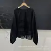 Camisa de lino de encaje artística de moda de estilo nuevo de verano para mujer, blusa holgada vintage de cuello redondo