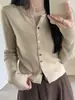 Cardigã de tricô grosso e único de duas peças com decote V para mulheres, novo estilo outono e inverno, blusa de manga comprida, macio e aconchegante