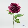 Rosa artificial multicamadas realista em haste única para arranjos florais de mesa e decoração de atmosfera de shopping