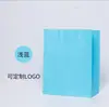 Bolsa de mano de papel kraft bolsa para llevar bolsa de embalaje para regalo fábrica de bolsas LOGOTIPO de fábrica bolsa de papel Kraft amarilla piel de vaca blanca
