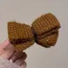 Pinza de Pelo Elegante de Lana con Forma de Bola y Lazo para Otoño e Invierno Tocado Pinza de Pelo de Alta Calidad para Mujer Pinza de Pelo Linda para la Parte Posterior de la Cabeza