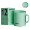 Taza de acero inoxidable 316 transfronteriza con tapa, 12 oz, taza de café elegante, taza de leche para oficina, taza de té