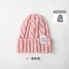 Cor sólida estilo japonês torção chapéu de lã estilo coreano feminino outono/inverno estudante quente proteção auricular chapéu de malha chapéu frio para todos os pares