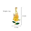 [Oro Real de Cobre] Amarillo Soleado Esmeralda Tulipán Moda Comercio Exterior Transfronterizo DIY Joyería Cobre Circonio Microincrustado Accesorios Colgante